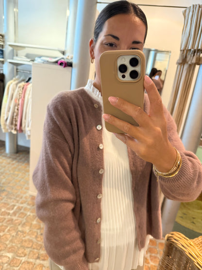 Cardigan in Taupe