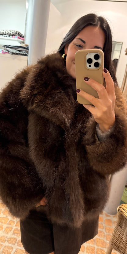 Felljacke Cosy in schokobraun