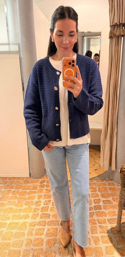 ZWILLINGSHERZ CARDIGAN HEART DUNKELBLAU