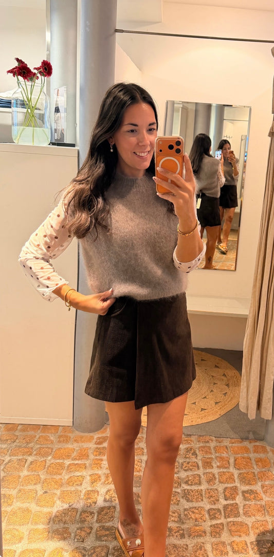 SKORT CORD SCHOKOBRAUN