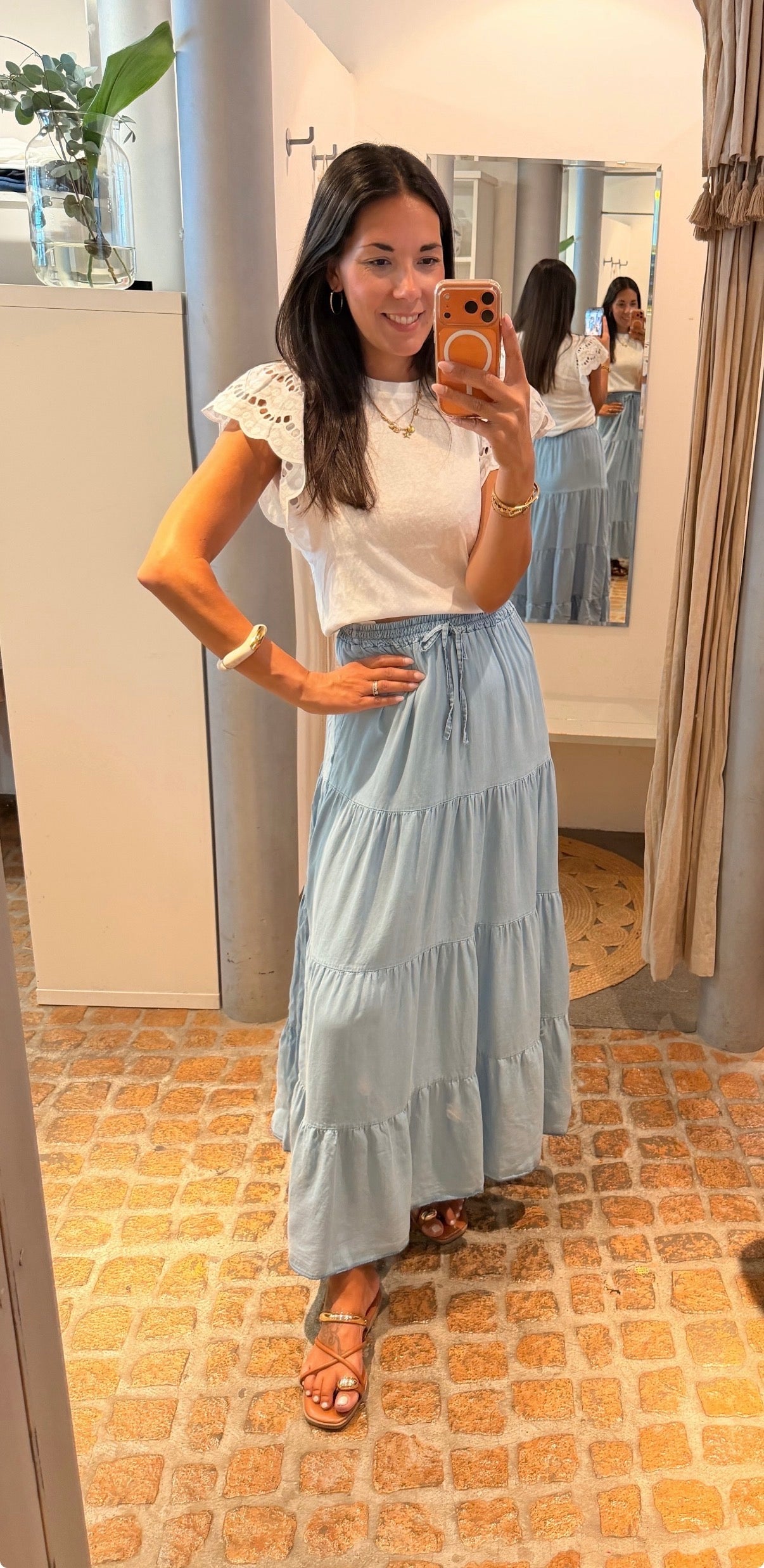 MAXI ROCK TENCEL DENIM