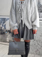 Cardigan mit Schleifen in grau