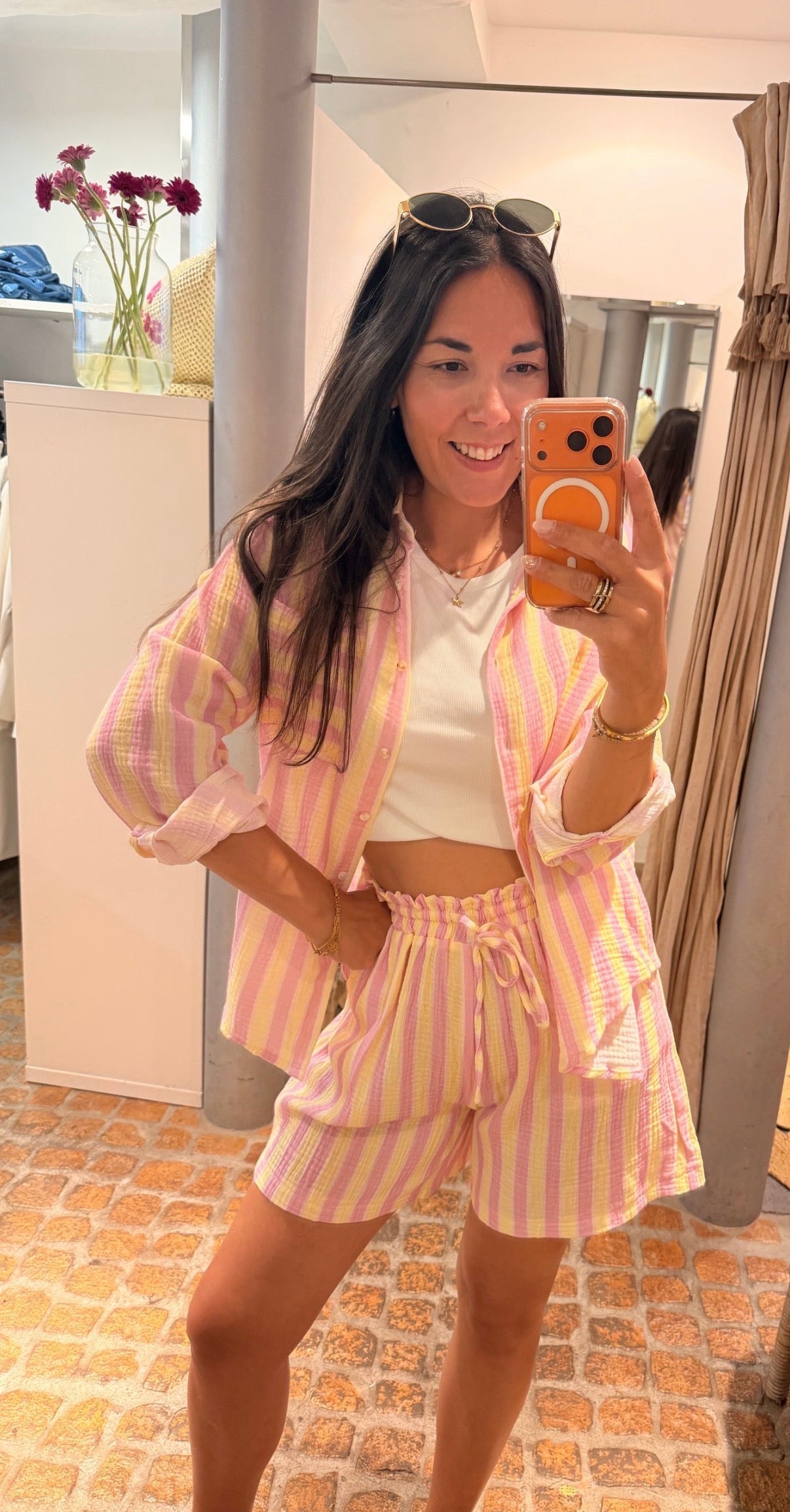 MUSSELIN BLUSE BONBON