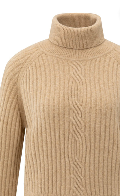 YAYA Rollkragenpulli in Camel