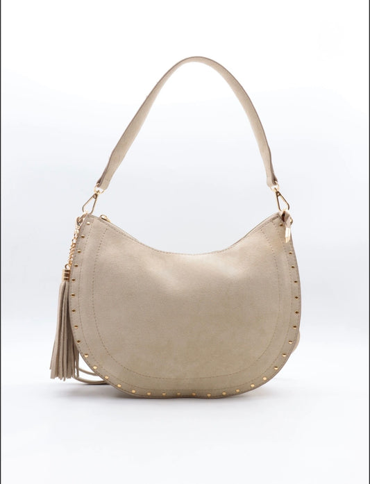 TASCHE FRANSEN WILDLEDER BEIGE