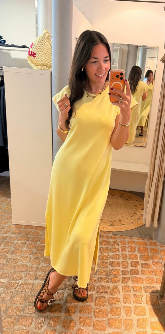 MAXI DRESS MILANO BUTTER YELLOW