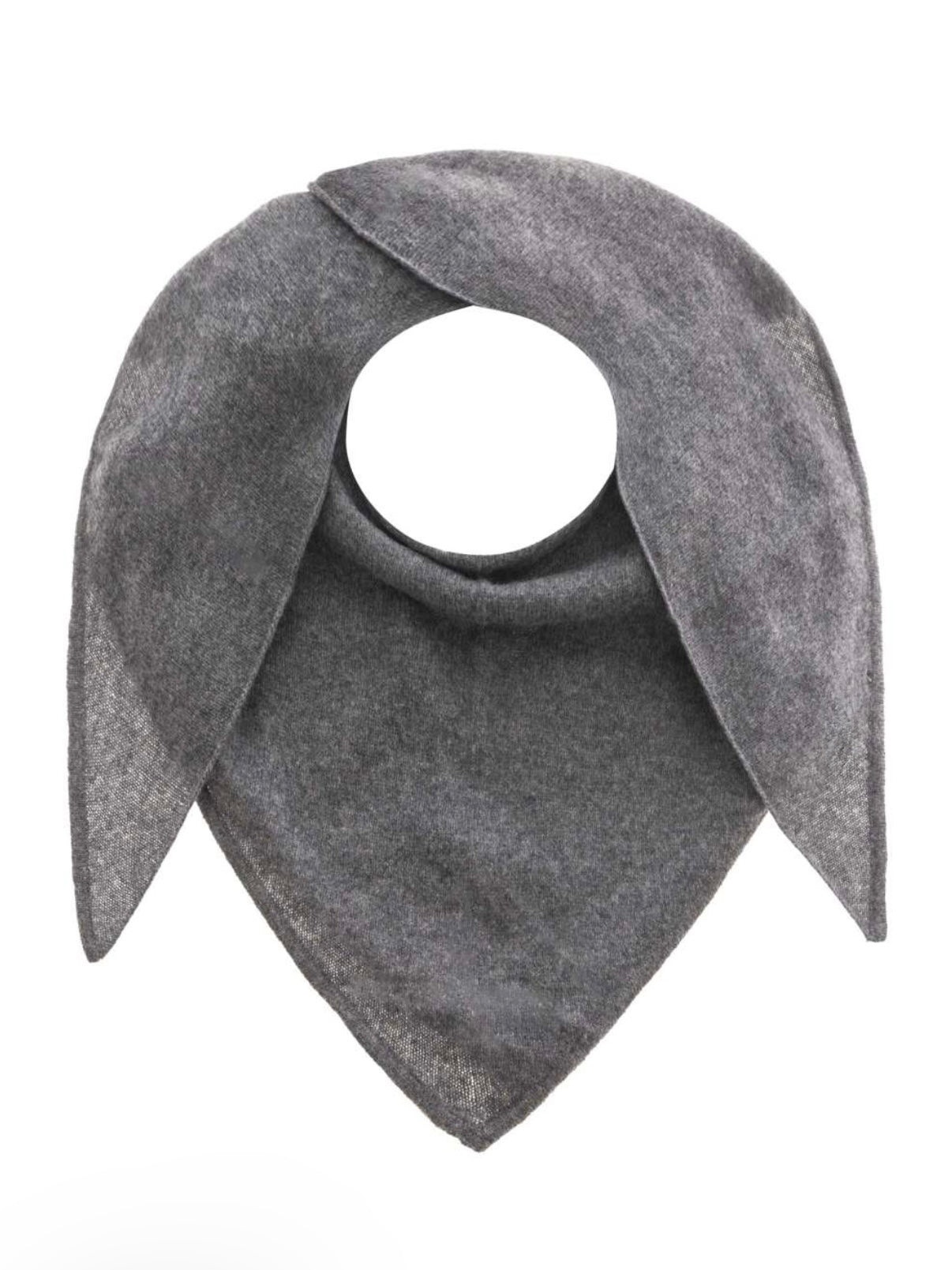 Zwillingsherz Kaschmir Dreieckstuch Anthrazit