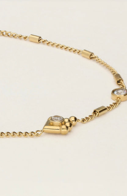 My Jewellery Minimalistisches Armband mit Strasssteinen gold