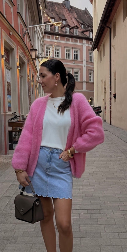 KUSCHELIGER MOHAIR CARDIGAN