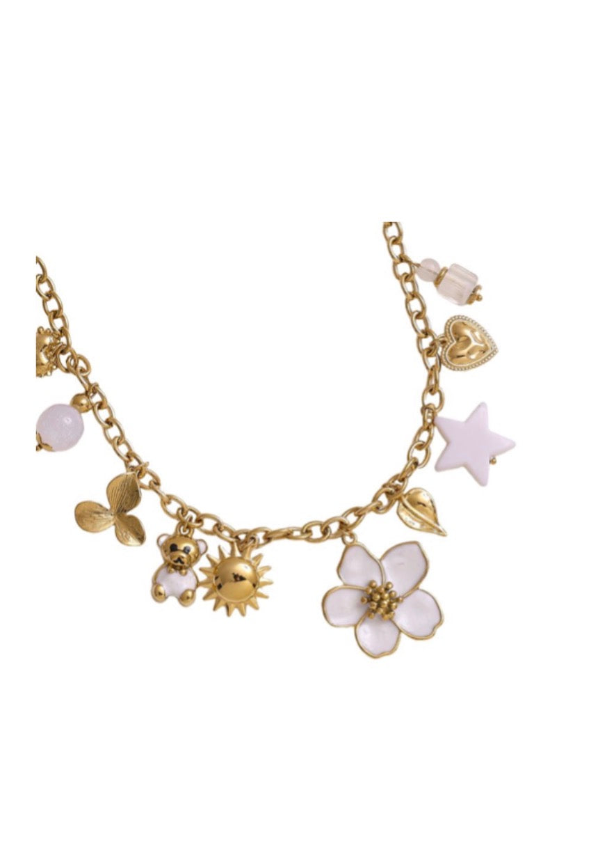 Kette mit Gliedern Teddy white