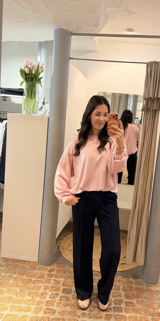 SWEATSHIRT MIT BALLONSAUM PUDER ROSA
