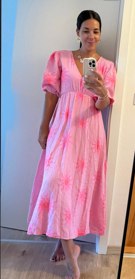 Musselin Kleid SUN in pink