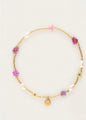 My Jewellery Sunrocks elastisches Armband mit pinken Blumen und Süßwasserperlen