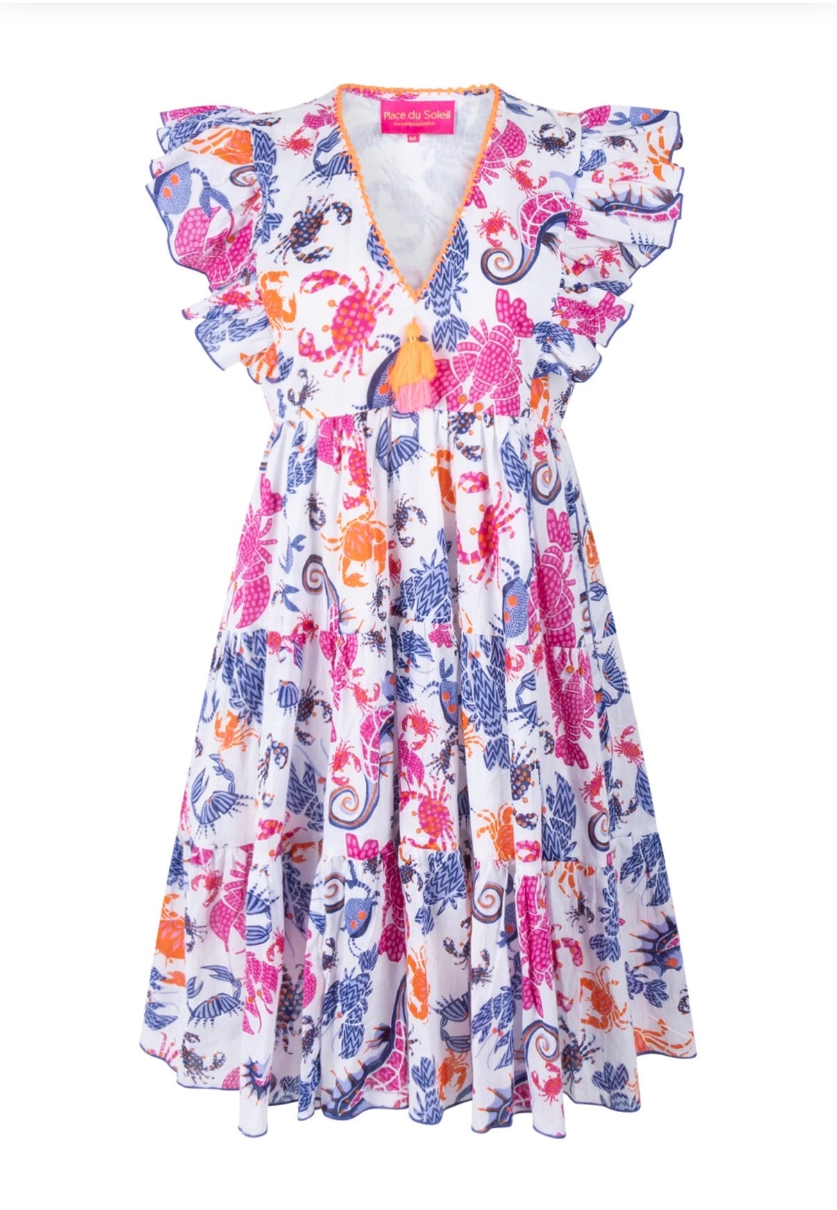 Place Du Soleil Short Dress Lobster