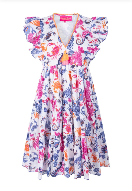 Place Du Soleil Short Dress Lobster