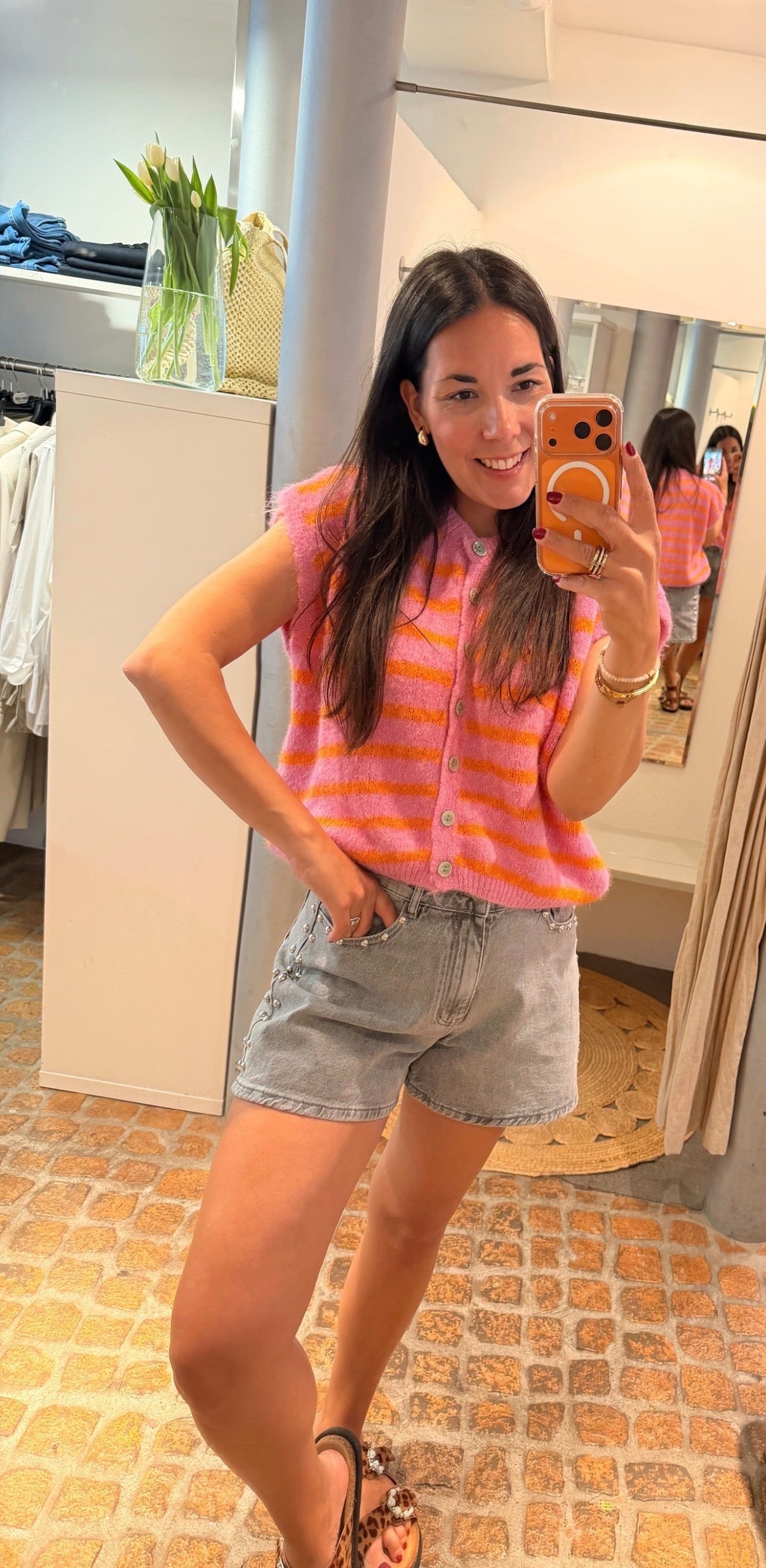 STRICK WESTE STRIPES