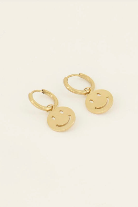 My Jewellery Ohrringe Smiley gold