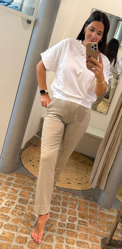 YAYA bequeme Hose in Beige