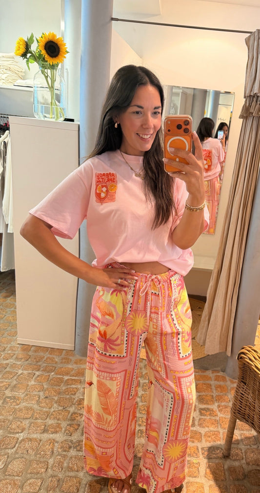T-SHIRT APEROL ROSA