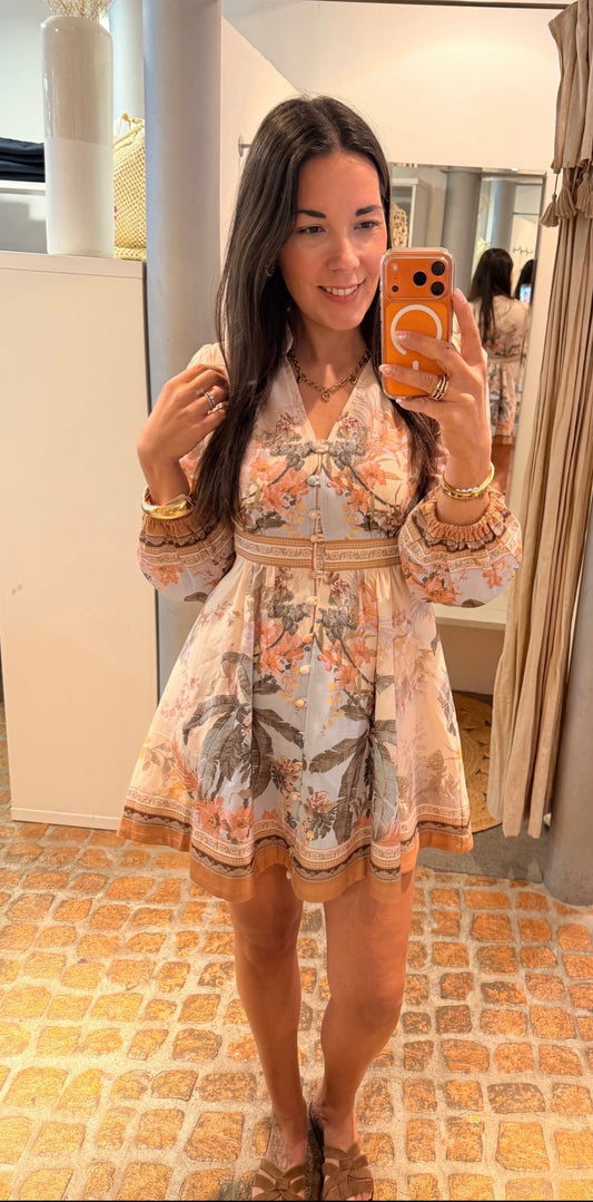 MINI KLEID FLOWER PRINT