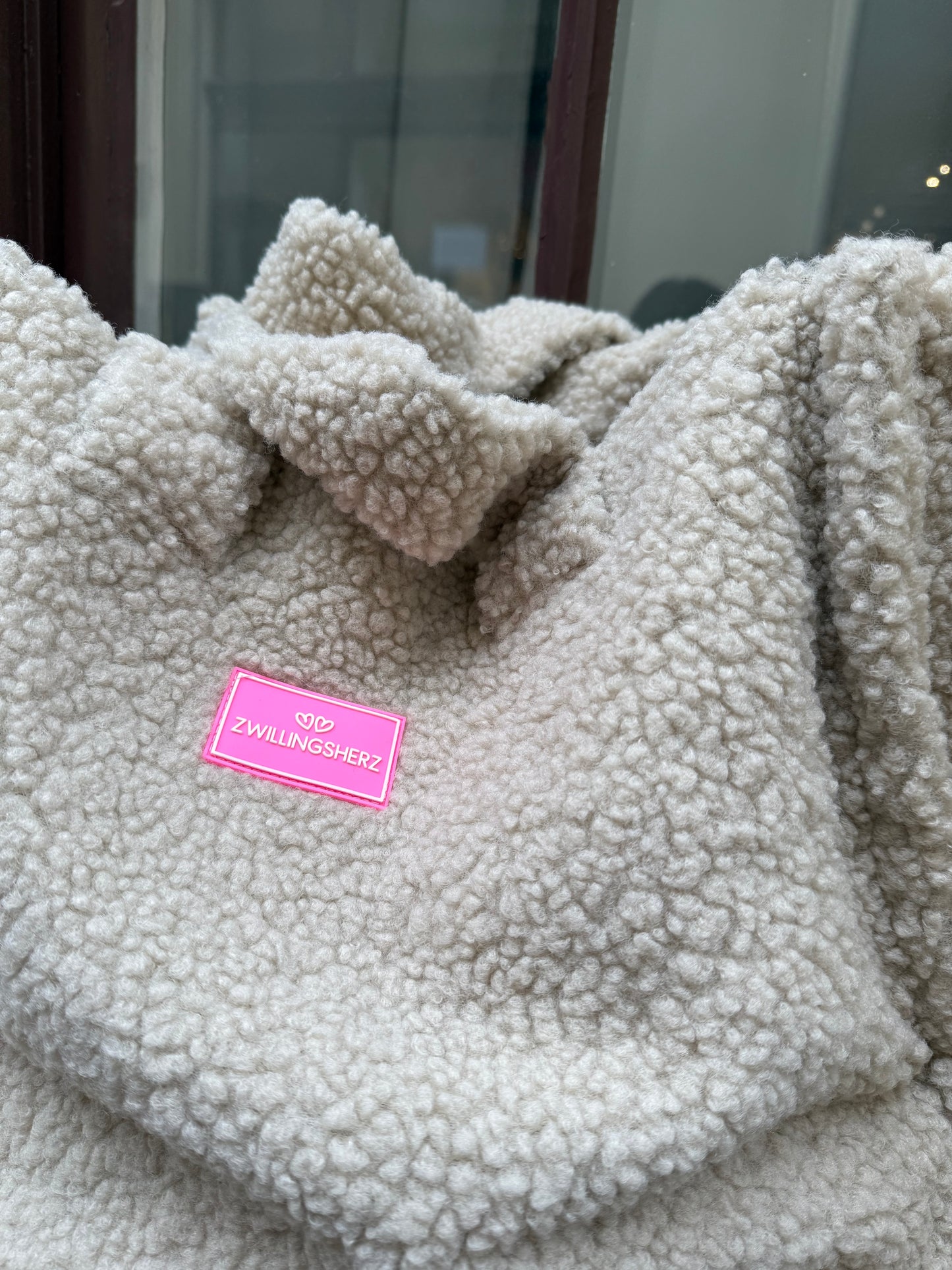 Zwillingsherz Shopper Teddy beige