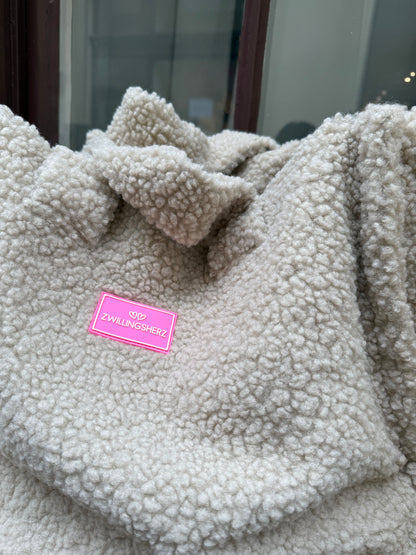 Zwillingsherz Shopper Teddy beige