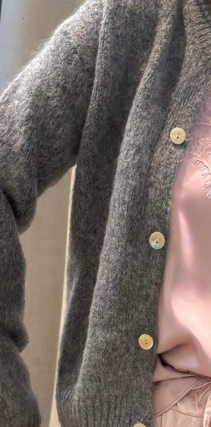 Cardigan in Anthrazit