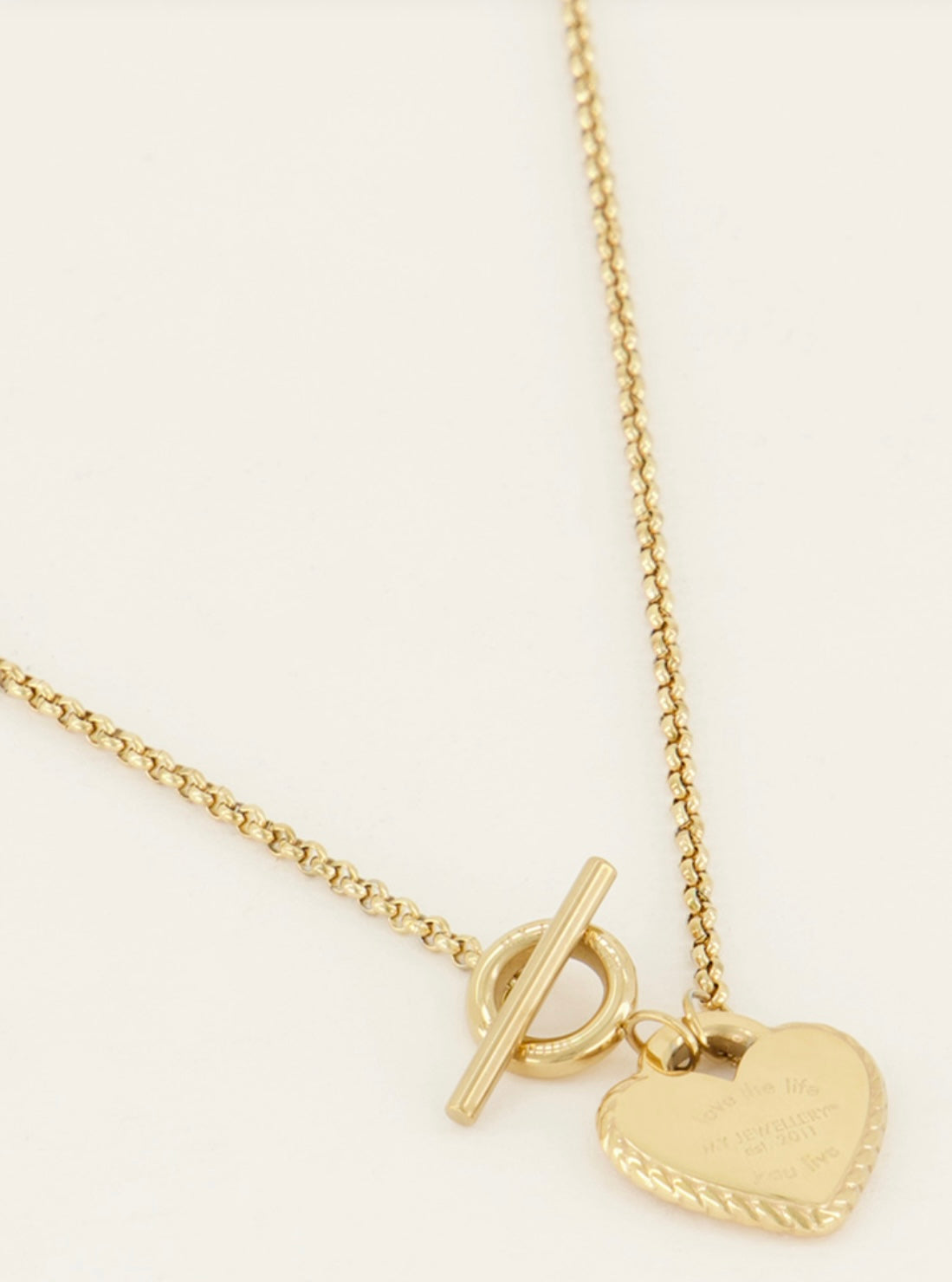 Candy Kette mit Herz gold