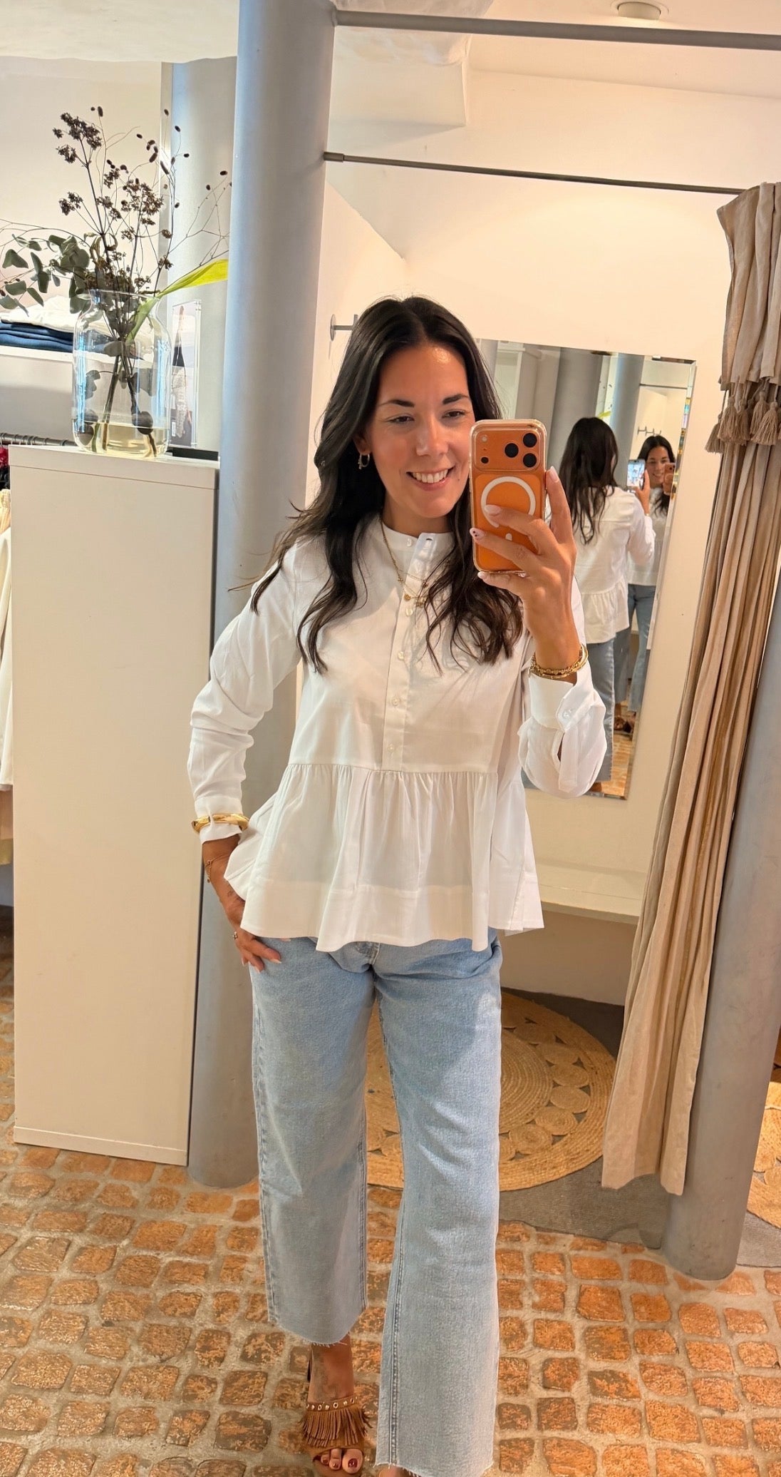 MILANO BLUSE VOLANT WHITE