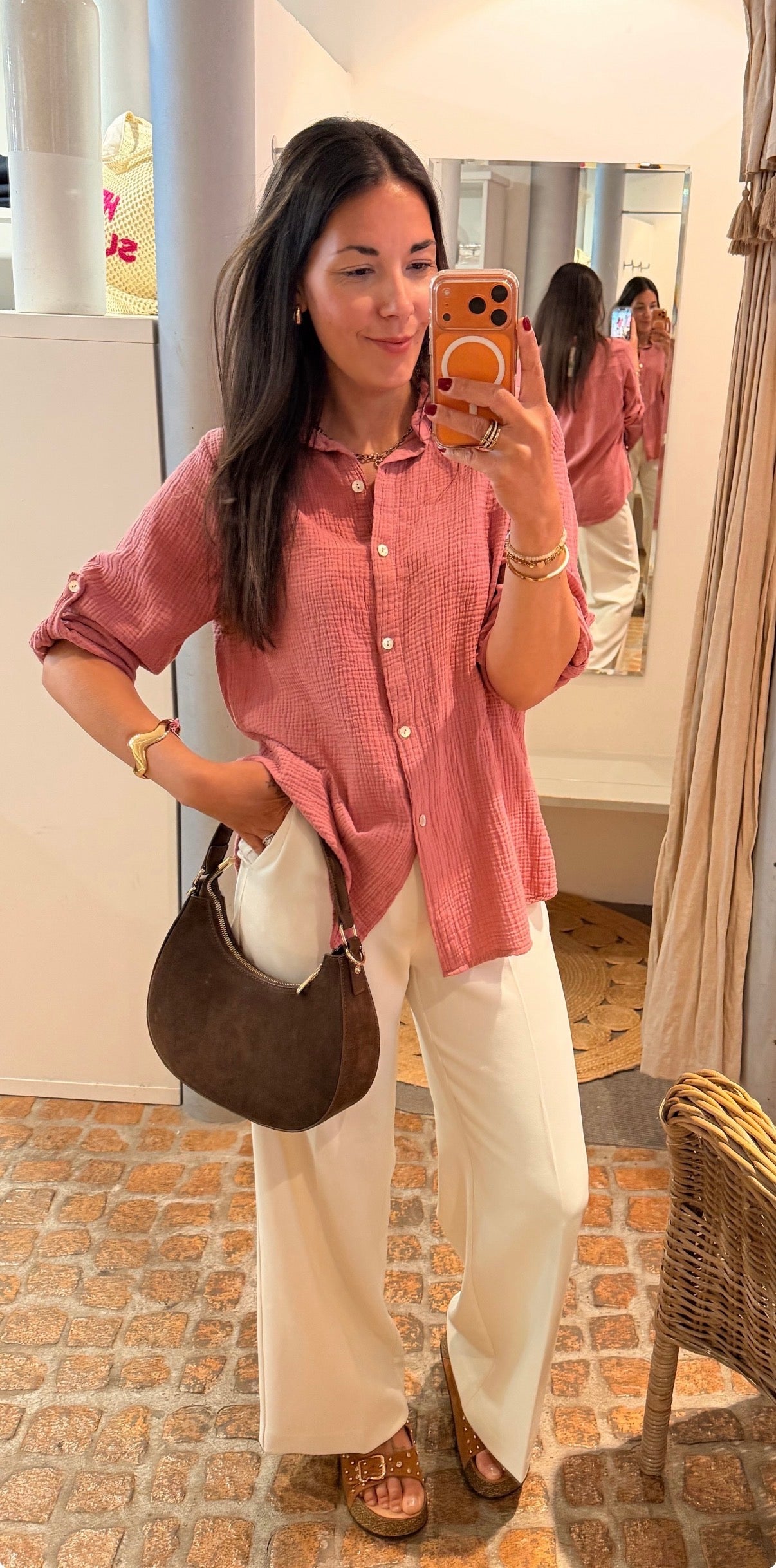 MUSSELIN BLUSE ALTROSA