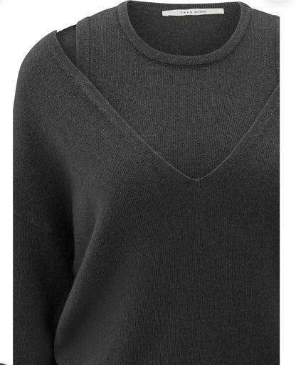 YAYA Twin Set in Anthrazit