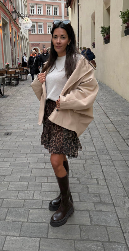 Trenchcoat Jacke Oversized Beige
