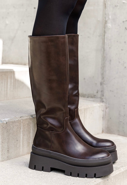 Stiefel Cropped in braun