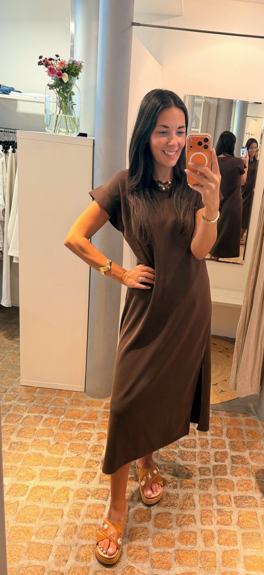 MAXI DRESS MILANO DUNKELBRAUN