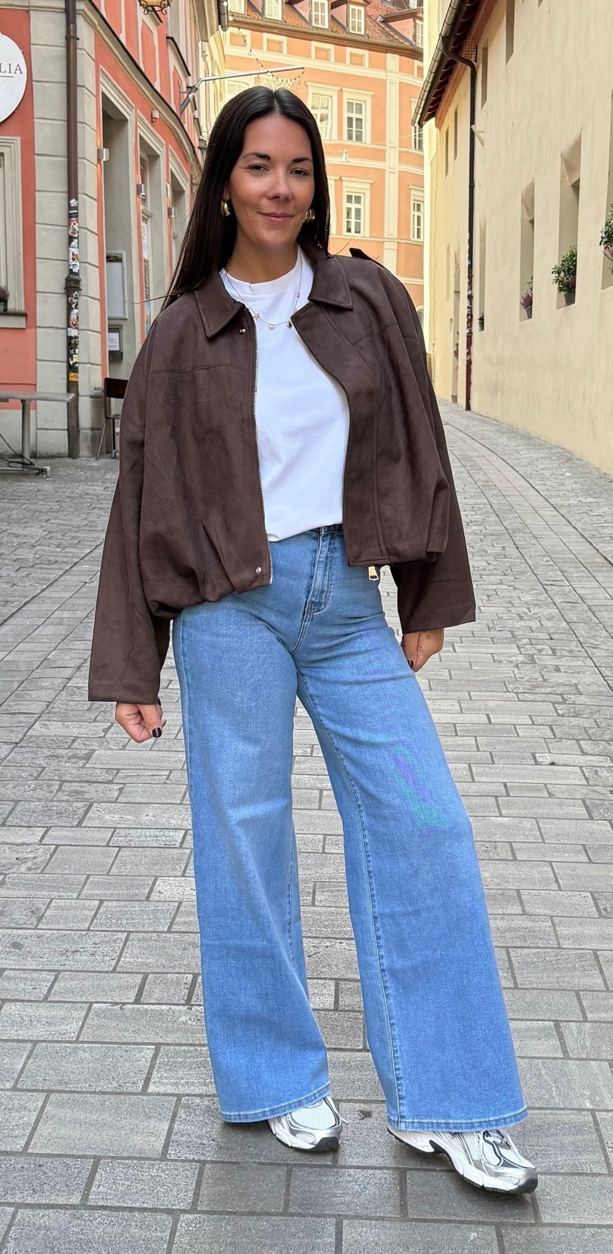 Midi Jacke schokobraun