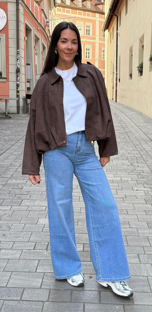 Midi Jacke schokobraun