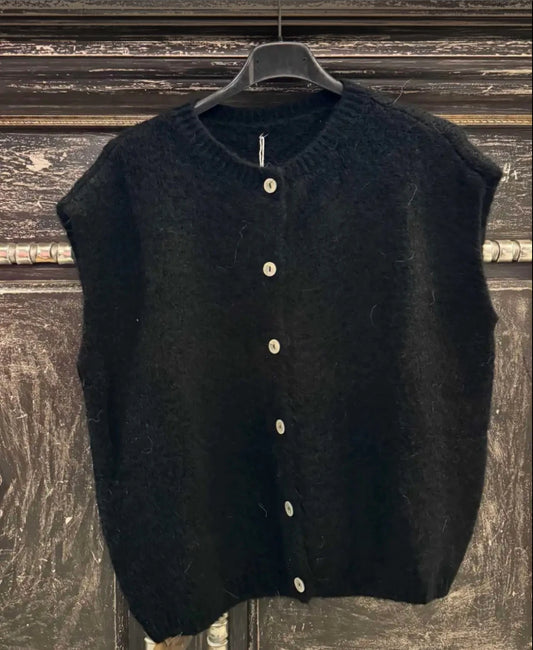 Strick Pullunder in schwarz