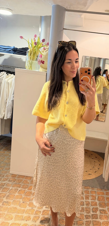 CARDIGAN KURZARM BUTTER YELLOW