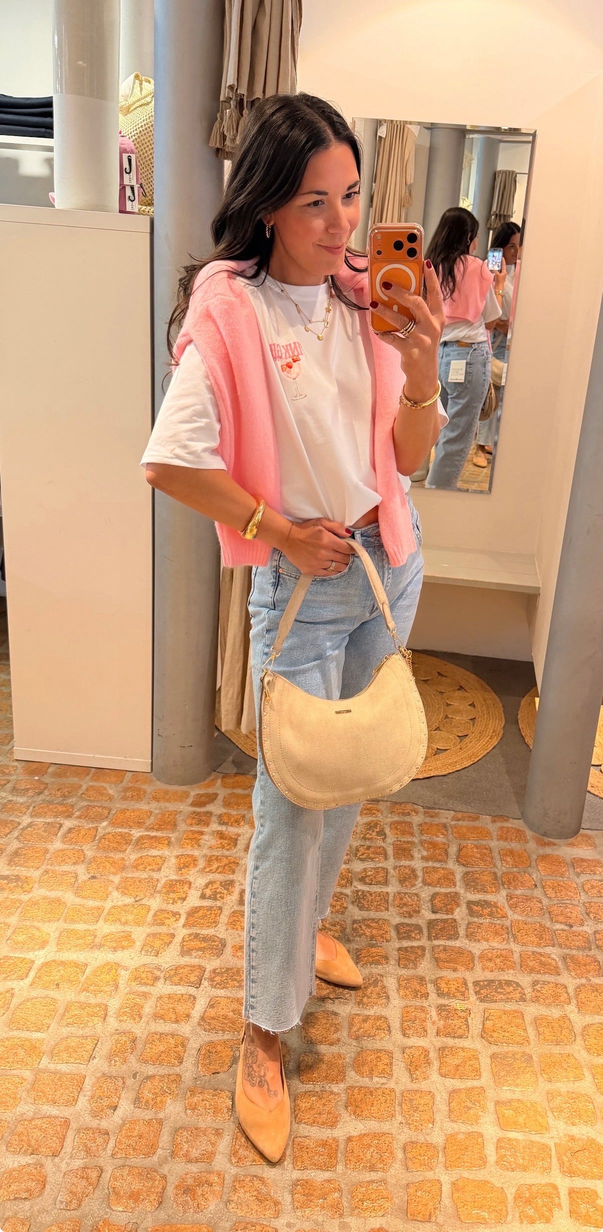 CARDIGAN V-AUSSCHNITT ROSA