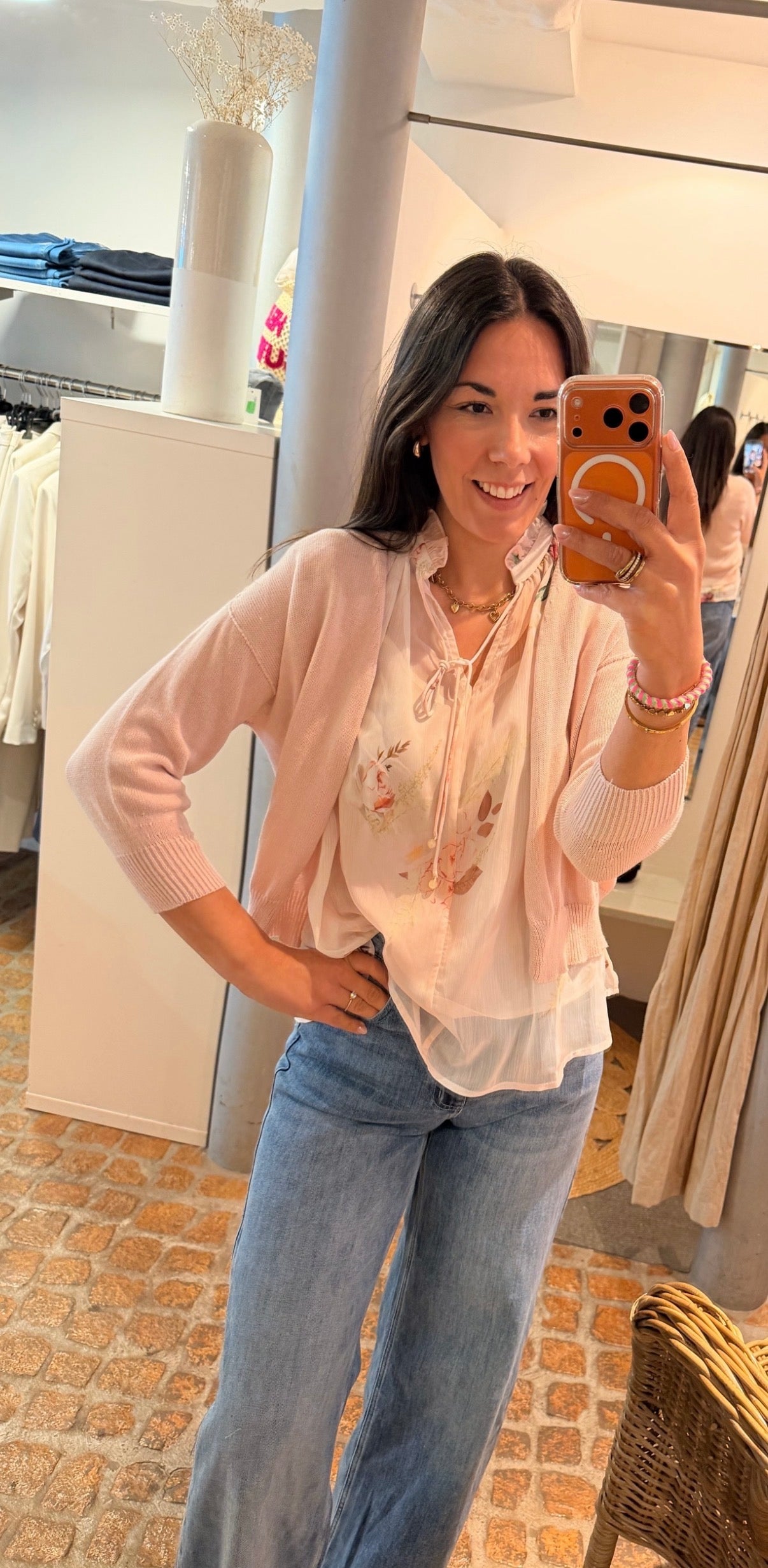 VOLANT BLUSE MAUVE