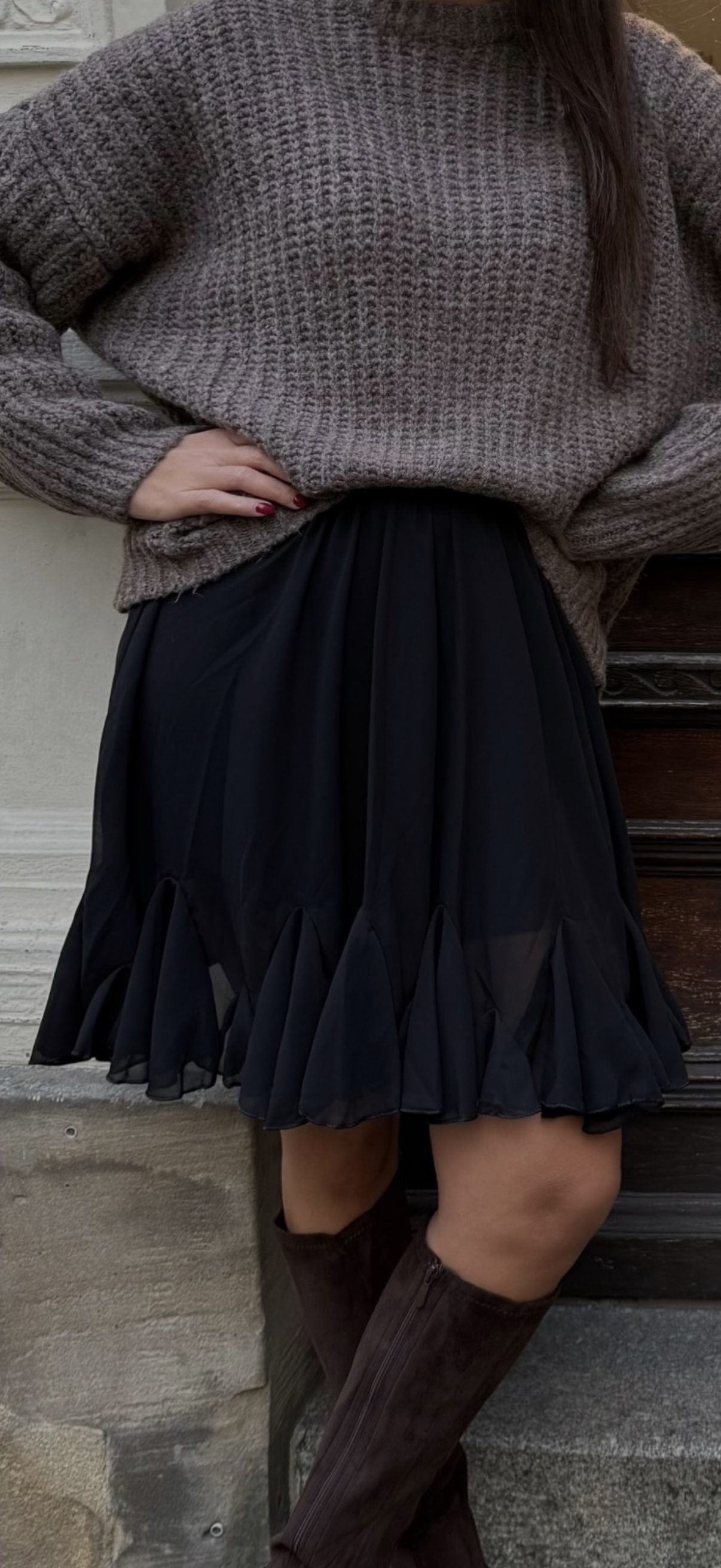 Midi Rock in schwarz