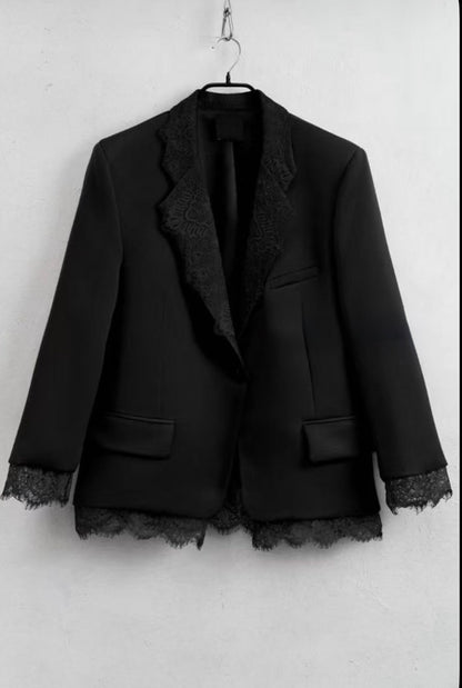 Classy Blazer Lace schwarz