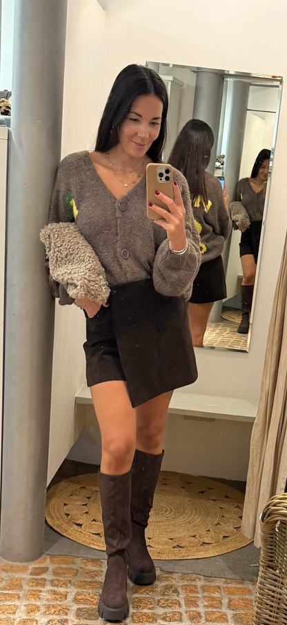 Cardigan Limoncello in braun