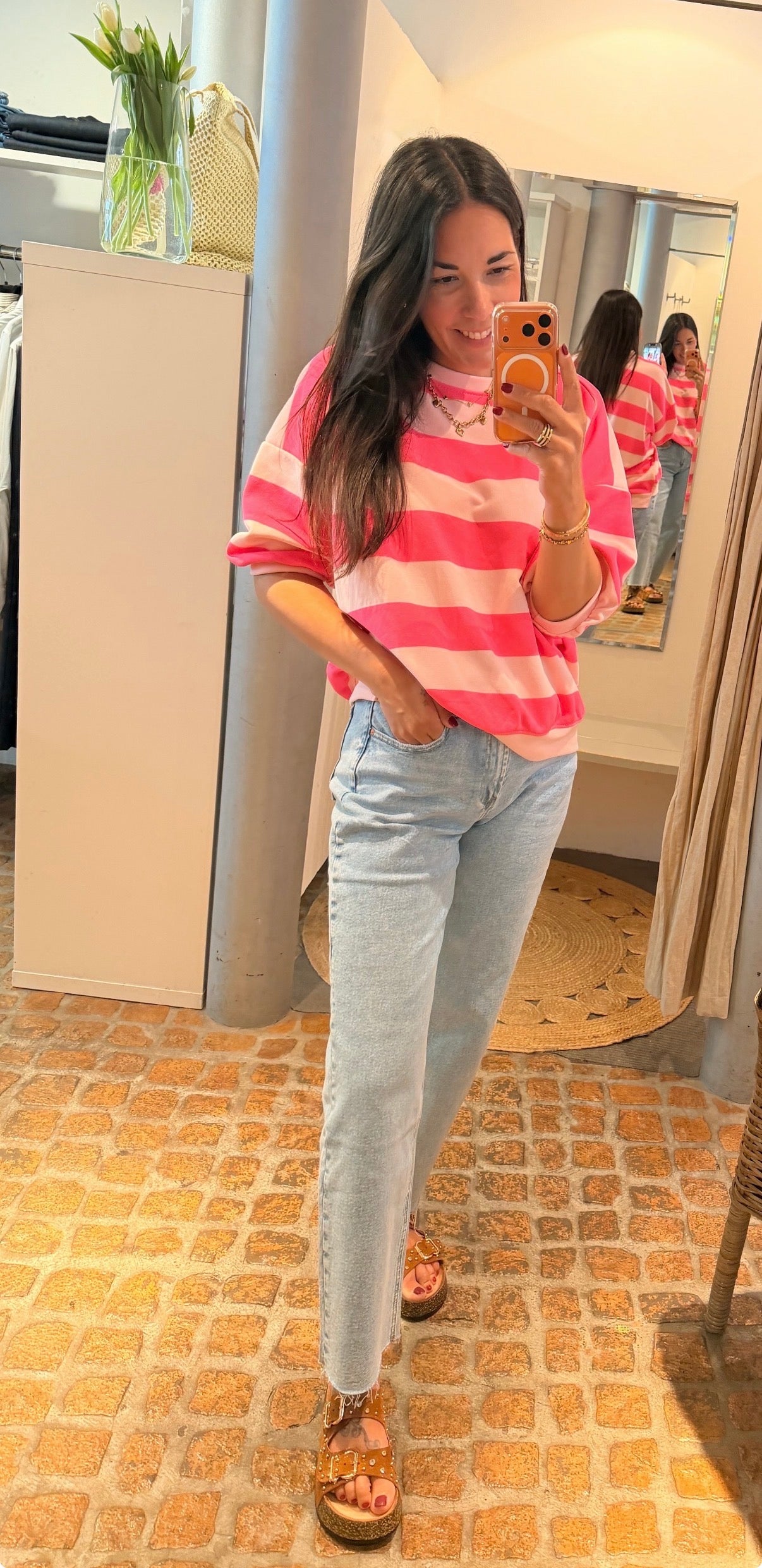 MIDI SHIRT NEON PINK