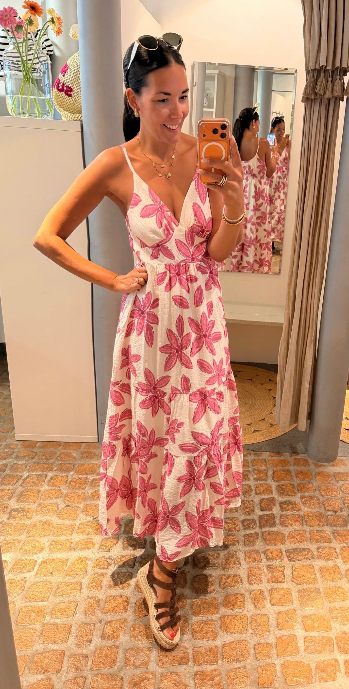 FLORAL MIDI DRESS