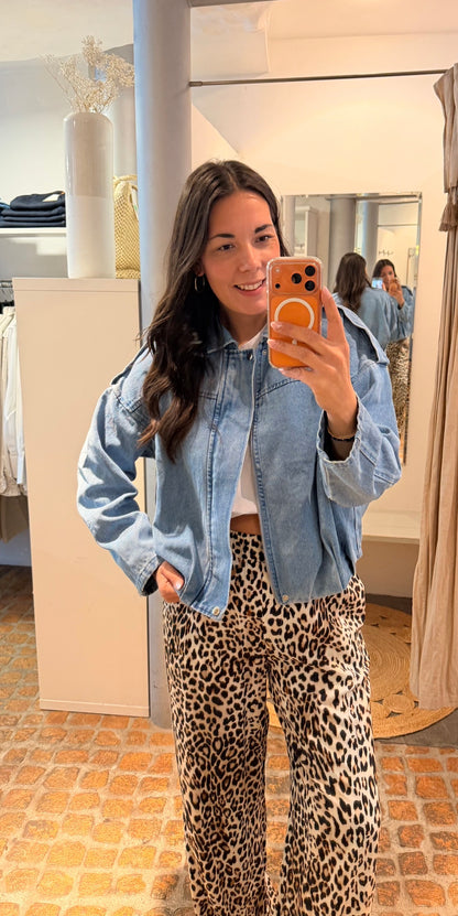 MIDI PUFFY JEANS JACKE