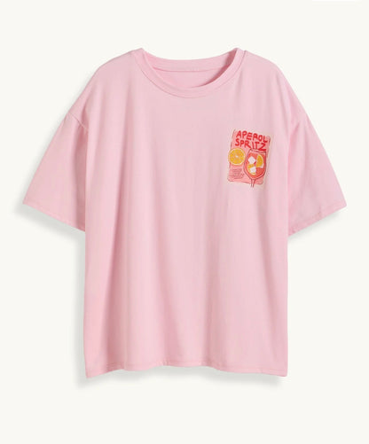 T-SHIRT APEROL ROSA