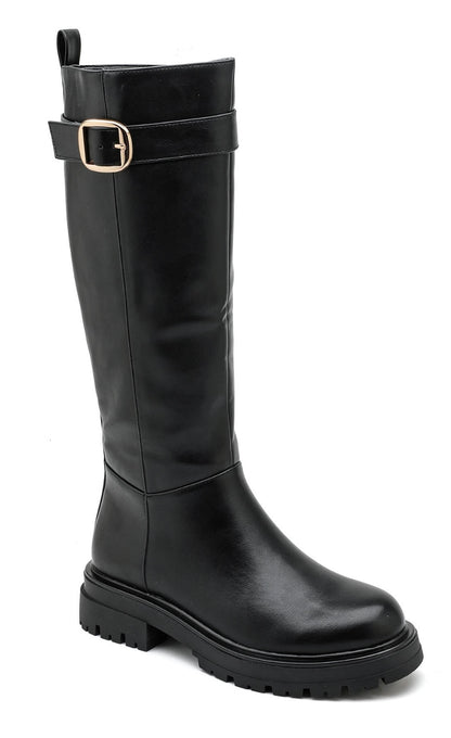 Long Boots everyday in schwarz