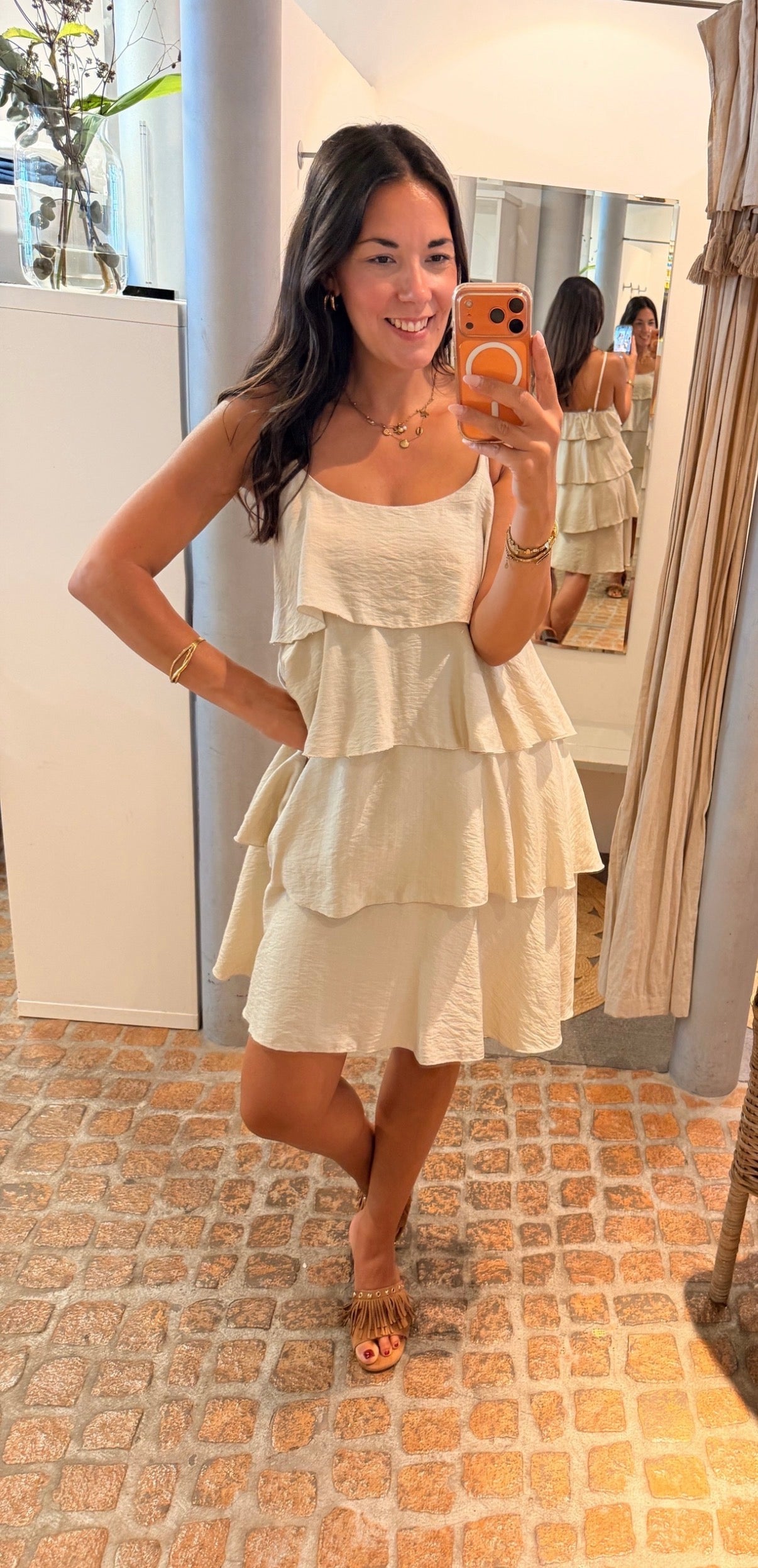 MIDI DRESS CHAMPAGNER
