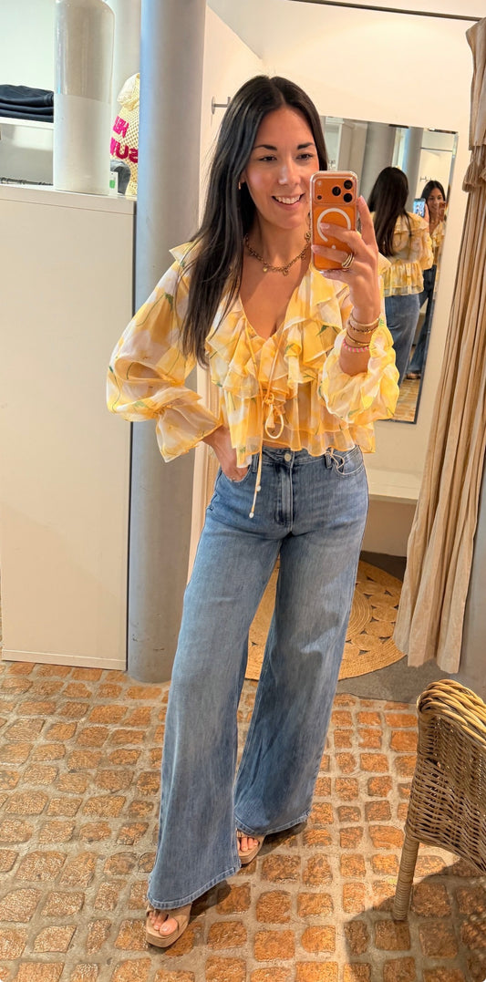 BLUSE YELLOW FLOWERS